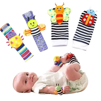 0-12 месеца, Бебешки Чорапи с животни, бебешки Дрънкалки, играчки, Тропане на китката, чорапи за детски крачета, Типстъри, каишка за китката, Детски чорапи, детски Играчки-залъгалка