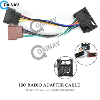 12-103 12-103 ISO радиоадаптер за BMW 1987 + (някои модели)/за LAND ROVER 2001 + Конектор кабели кабели, Кабел с щепсел за издигат