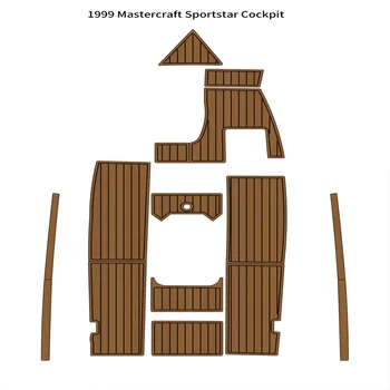 1999 Подложка за пилотската кабина Mastercraft Sportstar от пеноматериала EVA за лодка пол от имитация на тиково дърво