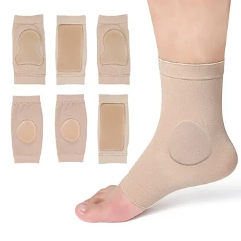 2 елемента невидими увеличаващи растежа на силиконови чорапи, Гел подложки за пети, Ортопед супинатор, Възглавница за петите, Стъпалата, Стелки за масаж на краката