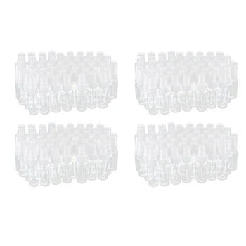 200X Празни прозрачни пластмасови бутилки за пръскане бъде фино разпръснати мъгла с кърпа от микрофибър, контейнер за еднократна употреба обем 20 мл