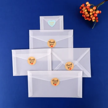 20pcs Прозрачен Плик Сернокислотный Хартиен Плик-Картичка Плик За Подарък Опаковки За сватбени Покани