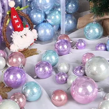 37шт Цветни Креативни Коледни топки, Pearlescent Модни аксесоари за партита, Коледен подарък Навидад, Живи занаяти за Коледа