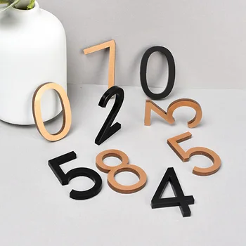 3D Акрилни Цифрова рамка, която Табели, Табели За Кутия у Дома, Табелката С Номера На Порта 0-9, Лъскава последователност на номериране Етикет, Домашна Стикер Удобства, Адресна Врата Табела