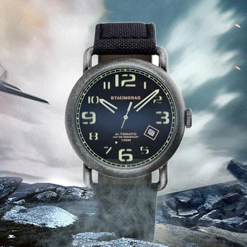 42 мм Мъжки Военни Часовници Автоматични Механични Ръчни часовници Със Силен Светящимся Календар Водоустойчив Ултра-тънък Дизайн, Relojes