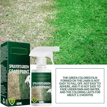 60 мл течна боя за косене на трева Green Grass Spray Grass Максимална здравина и Възстановяващ спрей за косене на трева Green Grass Green Grass Кадри