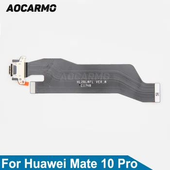 Aocarmo За Huawei Mate 10 Pro USB Зарядно Устройство, Порт за Зареждане Конектор за Док-станция Гъвкав Кабел Дубликат Част