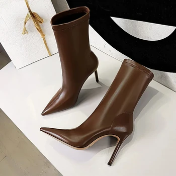BIGTREE Spring, висококачествени меки обувки от изкуствена кожа, дамски обувки-лодка с остри пръсти, модни дамски обувки за партита, Размер диапазон 34-40