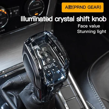 Led Цветни Светещ Дръжка на скоростния Crystal Корона Автоматична скоростна Кутия За Volkswagen Passat Sagitar Lavida Magotan CC
