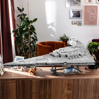 MOC Imperial Star Destroyer Съвместими 75252 Строителни блокове, Тухли, Играчка, Суперсовременное Оръжия, Космически кораб, Коледни Подаръци
