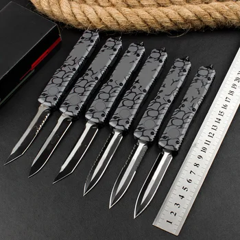 Micro OTF Tech Knife Combat Troo ELMAX Серия 5CR13 Стоманен нож Двоен Кант Дръжка от алуминиева сплав Джобен нож за нощуване на открито