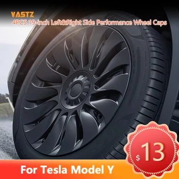 VASTZ 4ШТ Капачка на Главината За Новата Tesla Model Y 19-Цолови Джанти Тасове Performance Replacemen Аксесоари За Пълно Покритие на Джантата от 2018 през 2023 2024 година