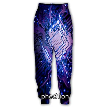phechion Мъже/Жени с електронен чип с 3D печат Ежедневни градинска облекло Мъжете Свободни спортни Дълги панталони K212