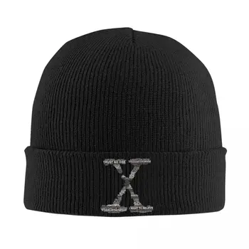 Аксесоари X-Files Grey топла Зимна шапка-бини за трикотажни шапки унисекс, Подаръци с лого, Вязаная хет-качулка