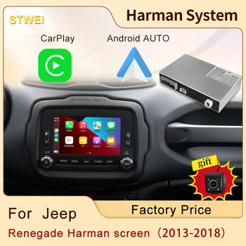 Безжичен Модул за Apple CarPlay за Jeep Harman със 7-инчов малък екран host Car Play Android Auto Mirror Линк Изглед отпред Камера за задно виждане