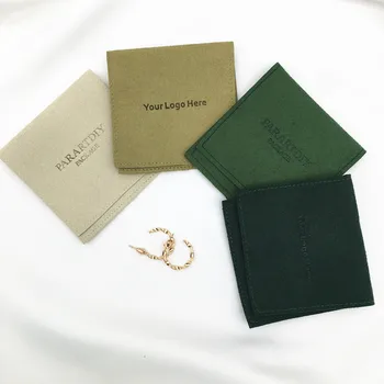 Бижутериен чанта, изработена от висококачествена тъкан от микрофибър, малки чанти за съхранение на обици, гривни, пръстени, чанта-органайзер за опаковане, Сватбена украса