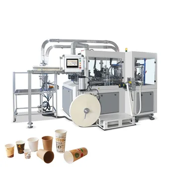Висококачествена машина за производство на картонени чаши за еднократна употреба Високоскоростен автоматична машина за приготвяне на картонени чаши за кафе и чай с най-ниска цена