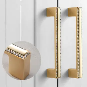 Дръжката на гардероба от с сплав с кристали Диаманти, Мебелни дръжки Многофункционални Дръжки за чекмеджета за оборудване на Шкаф