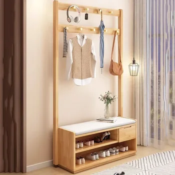 Дървена минималистичная закачалка за дрехи в скандинавски стил, открита Закачалка за дрехи за спални, закачалки за вечерните рокли, Модни мебели за спалня Guarda Roupa