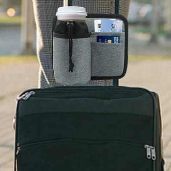 Държач за пътни чаши за съхранение на багаж, Здрава Ръчна чанта за напитки, държач за пътни чаши, чанта за съхранение, Подходящи за писалки куфар