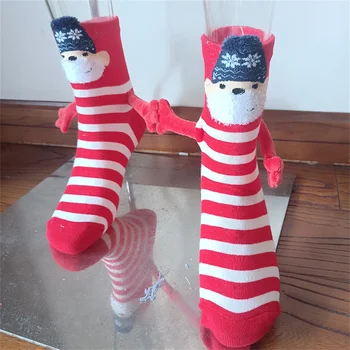 Зимни чорапи, удобни, меки, топли и уютни чорапи на Дядо Коледа, Мини регулируеми свободни модни чорапи, запазването на топлина, здрави чорапи с снеговиком