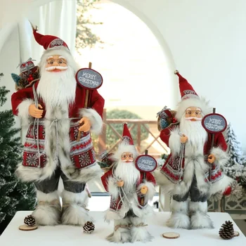 Коледна украса за дома, Коледа кукла на Дядо Коледа, бижута, статуетка на Дядо Коледа кукла 2023, Коледна украса за дома