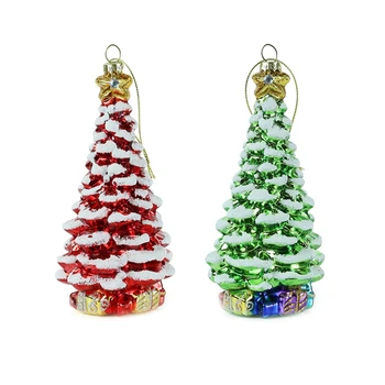 Коледно Дърво, Имитирующая Стъклена Елха, Подвесное украса, Реалистичен и креативен Коледен Орнамент, Празничен Декор