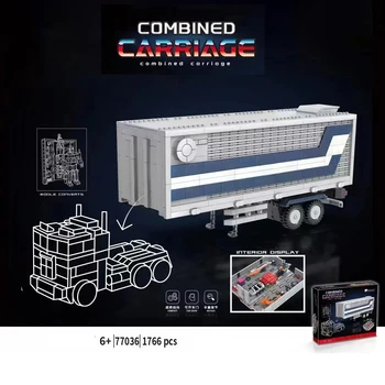 Комплект за подобряване на екипажите Pobot Prime 77036 Trailer 10302 Block Technical Truck Armory Transformation Building Brick Конструктор