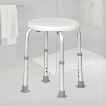 Кръгло душевое стол за възрастни хора от алуминиева сплав, столче за душата, стол за лична хигиена, столче за душ