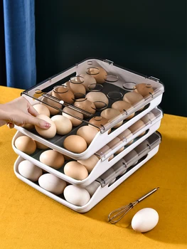 Кутия за усукване на яйца за запазване на свежестта в хладилник, готварска стойка за сортиране на хранителни продукти, выдвижного тип
