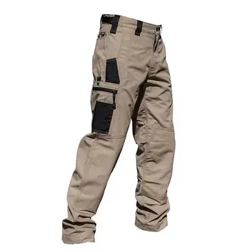 Летни водоустойчив мъжки панталони-с карго джобове, мъжки дишащи мъжки панталони, джоггеры във военната стил, dr. ежедневни панталони с джобове, A9