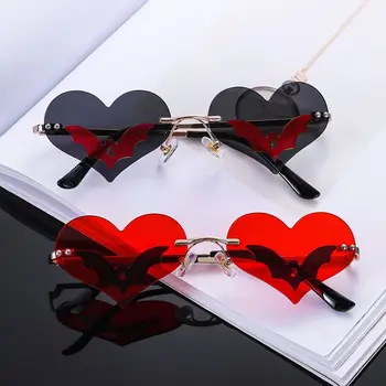 Модерни очила с защита от uv 400, Готически Слънчеви очила във формата на сърце, Слънчеви очила 
