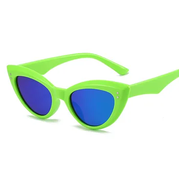 Модни триъгълни слънчеви очила YOOSKE с кошачьим око за жените 2023 INS, модни слънчеви очила с винтажными нитове, женски Сексуални Ежедневни Слънчеви очила
