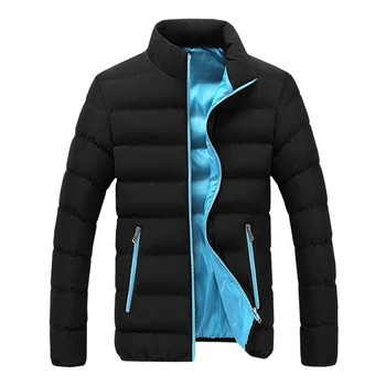 Мъжко зимно яке, Модни ветровка, Термална на горно облекло, Ежедневното палто M 4XL, Предлага се в синьо / Сиво / Оранжево / Зелено / черно