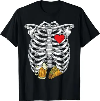 НОВА лимитированная тениска с изображение на смешно скелета за бира и възрастни мъже, на Хелоуин, S-3XL