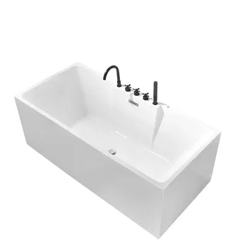 Нов дизайн на баня, бани и обзавеждане, бели квадратни акрилни вани