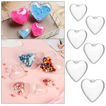 Опаковка във формата на сърце, кутия шоколадови бонбони, направи си сам, Прозрачна пластмасова форма за бомби за баня, Акрилни форма, Пълни с топката, Подарък опаковъчна кутия