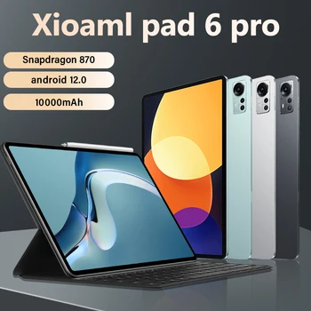 Оригинален Pad 6 Pro 2023 Android Tablet PC 11 Инча Snapdragon 870 12 GB, 512 GB и 120 Hz Екран 10000 ма таблет Android 12 5G WIFI Tab