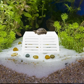 Пластмасови платформа за къпане на костенурки, Терариуми за почивка костенурки На терасата Декор резервоари за печене