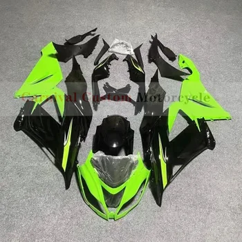 Подходящ за Kawasaki Ninja 636 ZX-6R 2013, 2014, 2015, 2016, 2017, 2018 Пълен обтекател мотоциклет ABS Зелена бодикит