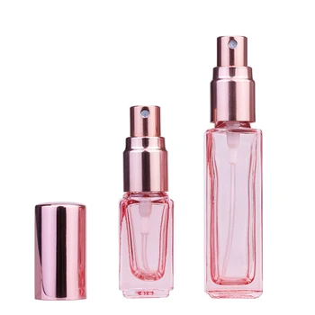 Прозрачни Стъклени Флакони-опаковки от Розово злато Преносим многократна употреба спрей Бутилка парфюм Спрей малки мъгла Е козметика за Трева