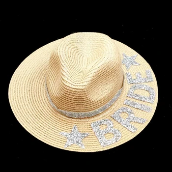 Ракита сламена шапка със сватбената Солнцезащитной шапка, Морска Шапка, Шапката на булката е Аксесоар за дома рокли в западен стил