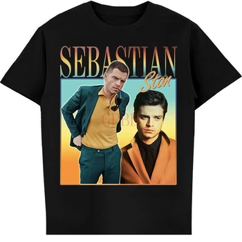 Риза Себастиан Стан, реколта ретро тениска, тениска унисекс и за жени