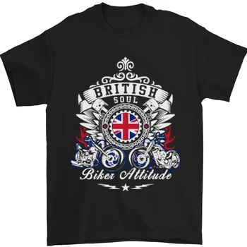 Тениска на английския мотоциклетист Soul Motorcyclist от 100% памук