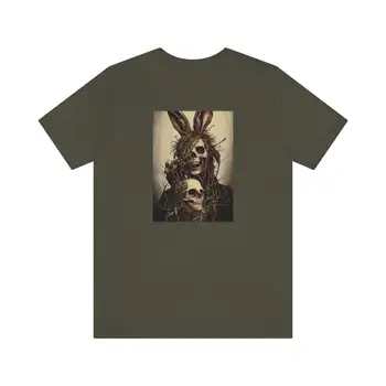 Тениска унисекс Skull Бъни Готика Бъни Готика Easter Skull Art