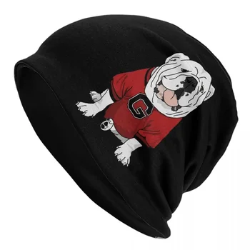 Топло вязаная капачка UGA Bulldog в стил хип-хоп, есенни и зимни улични шапки за възрастни унисекс