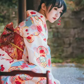 Традиционен костюм Кимоно в японски стил Casual Женски халат Хаори Юката Палто, Костюм Благородна Дама Тенденция Вечерни дрехи