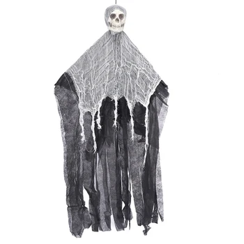 Украса за Хелоуин Скелет за Хелоуин декорация за Хелоуин, Реквизит Страшен Призрак за Хелоуин с лице на Черепа