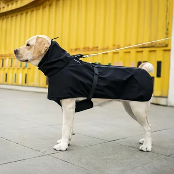 Уличен Непромокаем дъждобран за кучета Пончо с висока яка, светоотражающая дрехи за кучета от средни и големи породи Лабрадор Голдън Ретривър Corgi