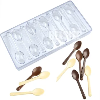 Форма за шоколад с лъжица, поликарбонатная форма за шоколад, форма за печене на сладки, инструменти за украса на торта, сладкиши
